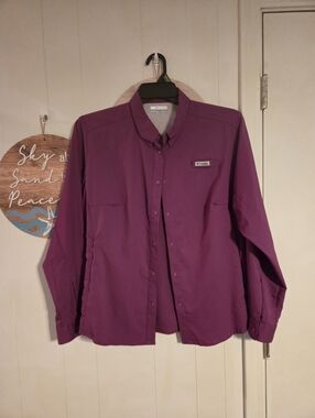  Columbia Women's Tamiami II Long Sleeve Shirt In Plum